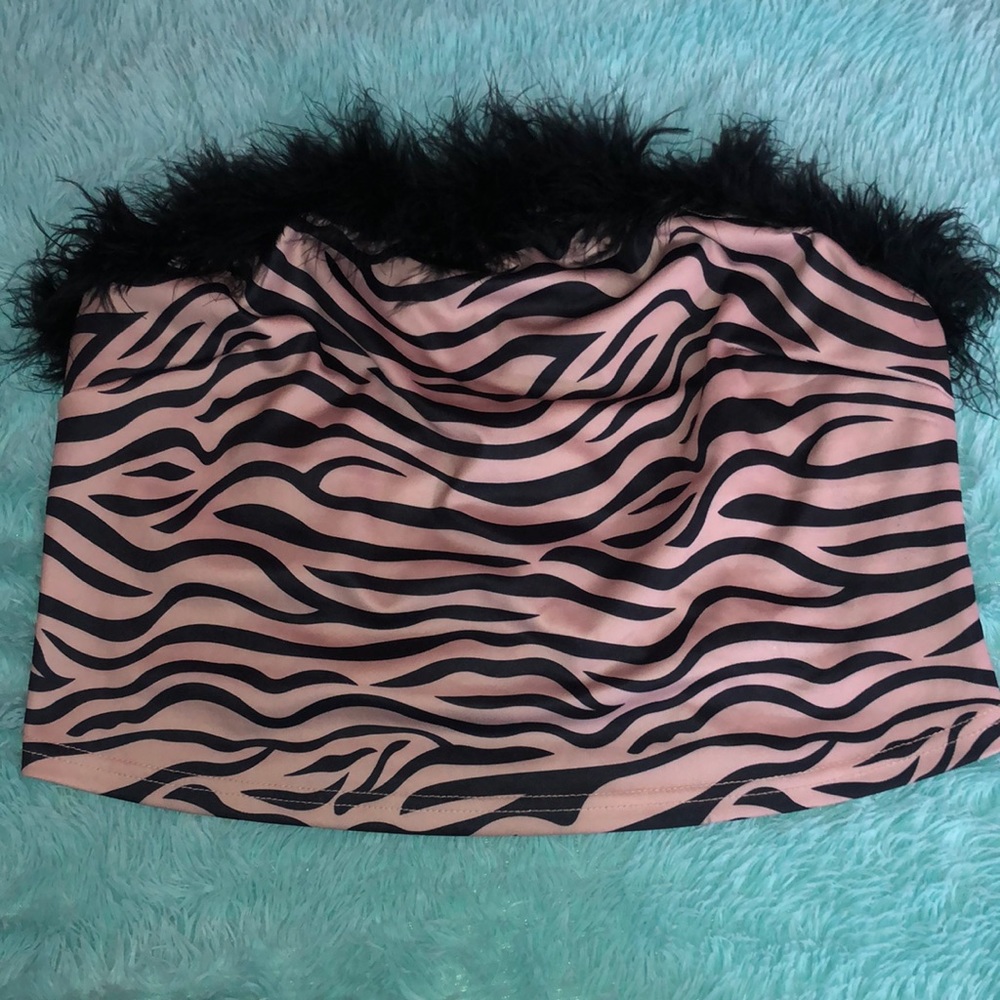 Furry crop top.